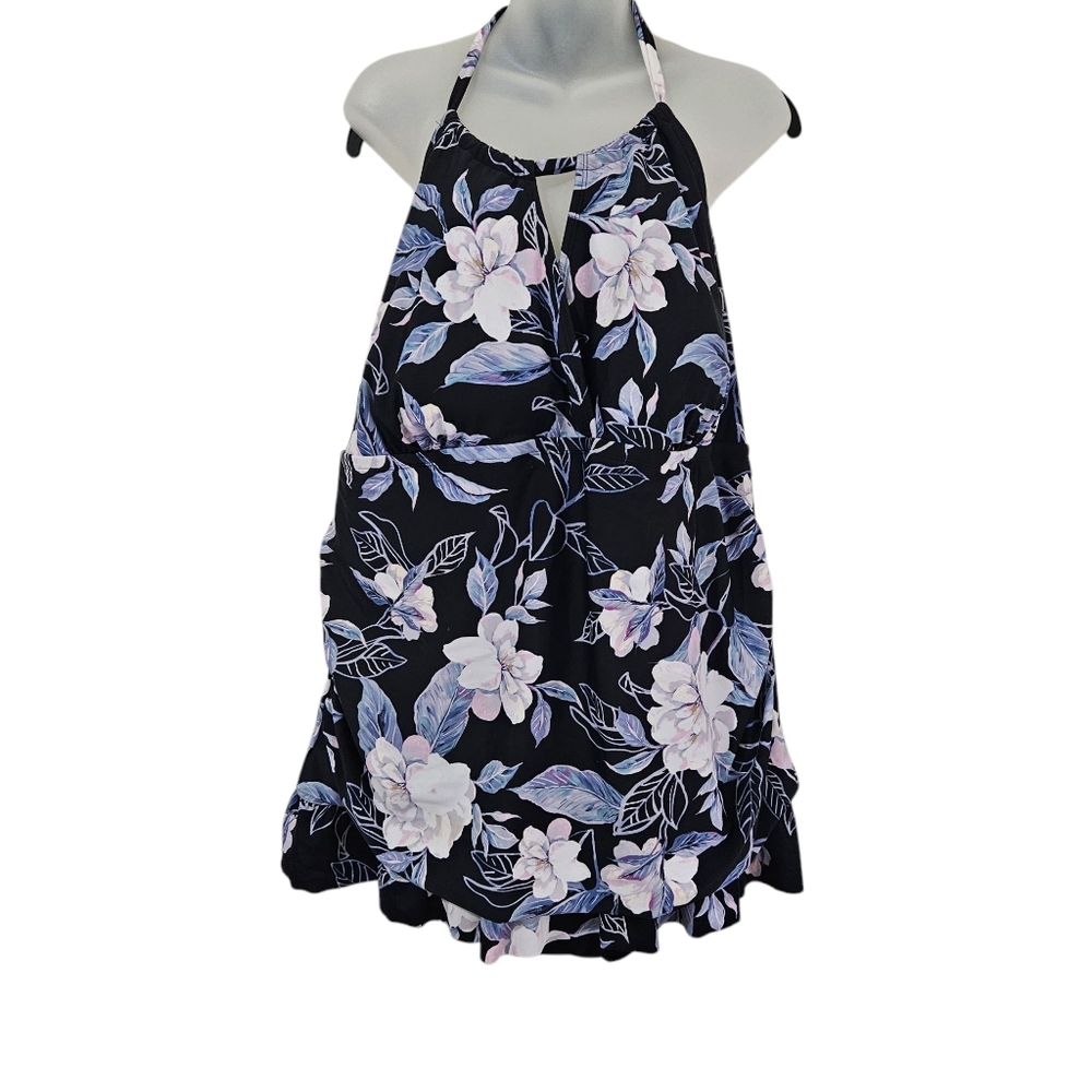 Aqua Couture One Piece Swim Suite With Skirt Size 2X